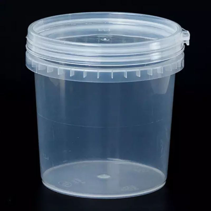 1L Clear Plastic Bucket Container with Lid