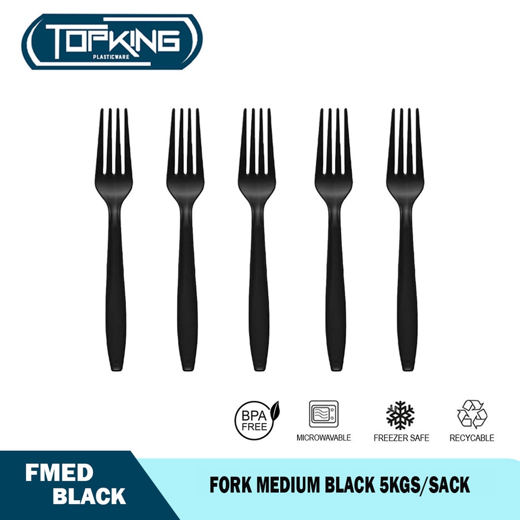 Disposable Spoon And Fork Medium Black 5kgs/Sack