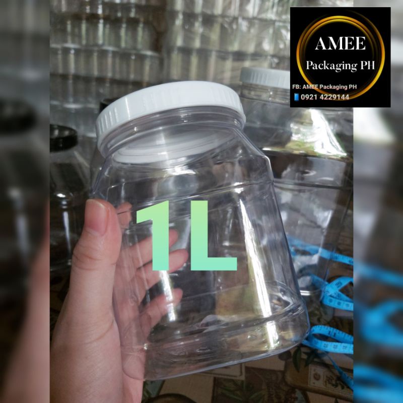 1Liter Square Plastic | Pet Jar